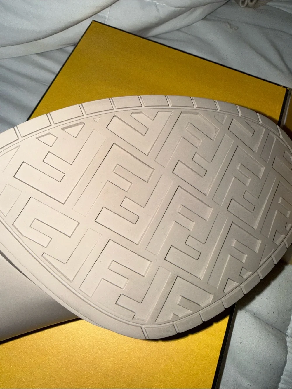 Fendi Men’s Taupe-Beige Leather Slip-On Loafers